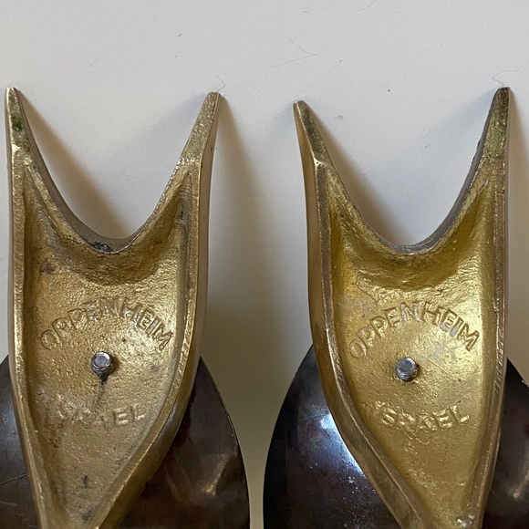 VTG I MCM I Oppenheim Israel I Art Deco Candle Holders - Picture 6 of 16